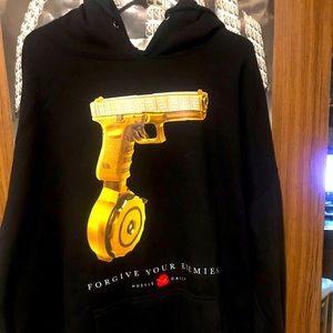 Hastamuerte custom gold gun hoodie, 5XL, used